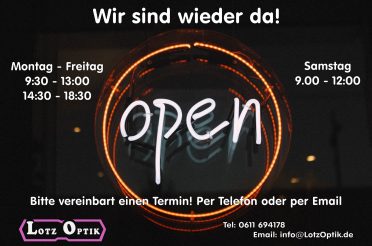 Wir sind wieder ganz normal da!